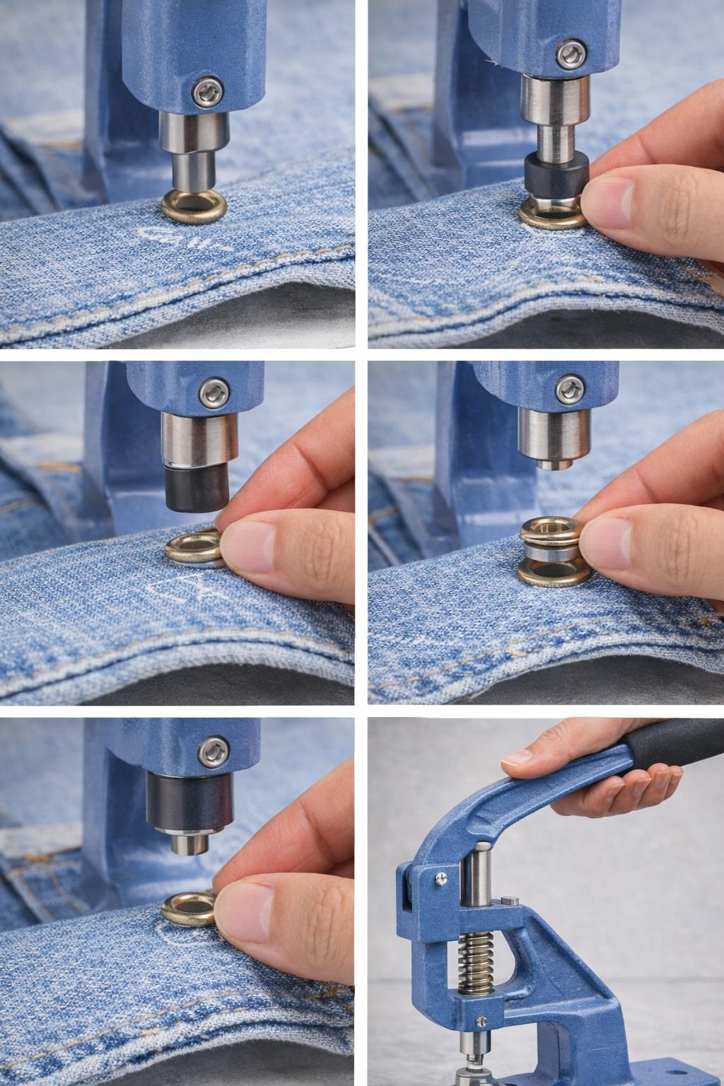 Capse/Ocheti metalici aurii pentru textile pentru blugi, geci, incaltaminte si proiecte DIY