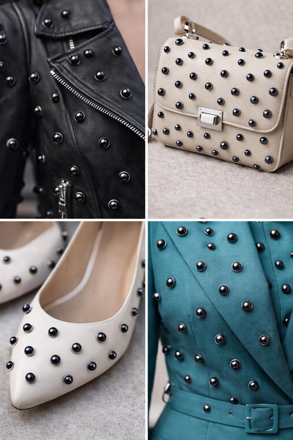 Perle de capsat negre pentru croitorie – perle aplicate pentru haine si accesorii, punga 500g