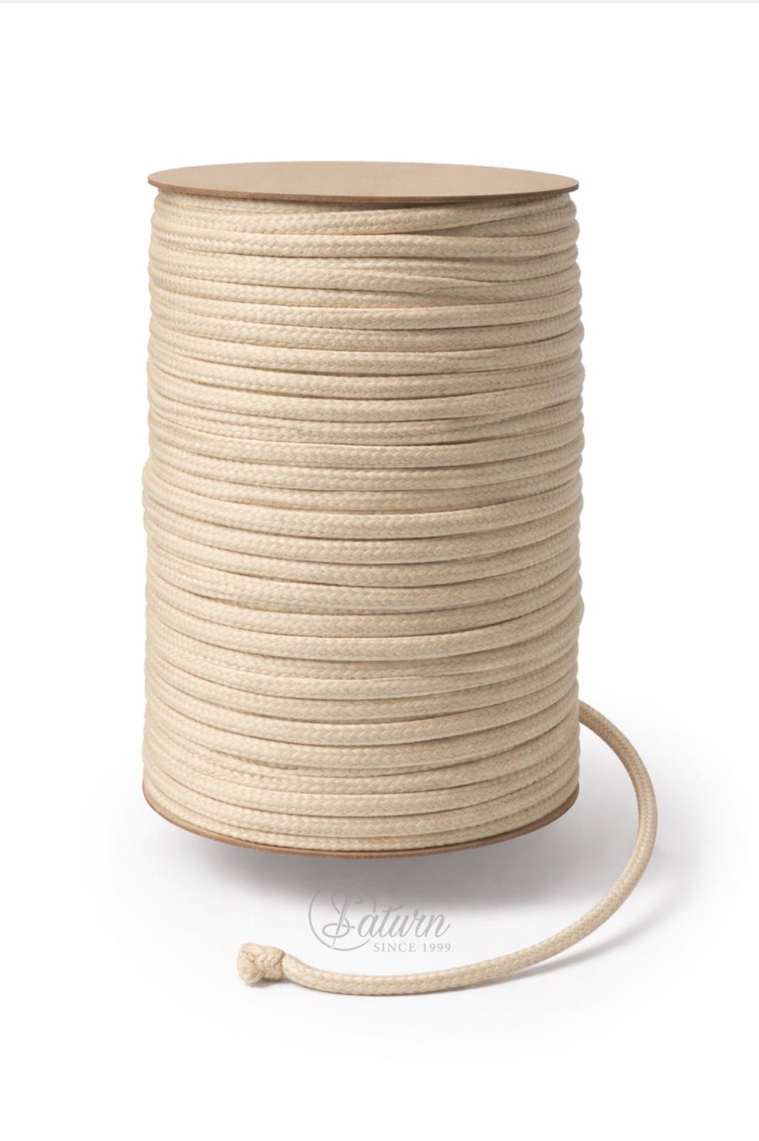 Snur Rotund din Bumbac 4.5 mm – 100 Metri/Rola – Snur Textil Natural pentru Croitorie si Handmade
