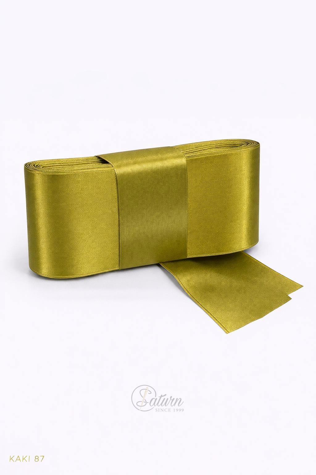 Banda dublu satin 6 cm – panglica satin decorativa, rola 10 metri