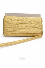 Banda decorativa aurie 2,3 cm – pasmanterie eleganta cu fir metalizat/la metru