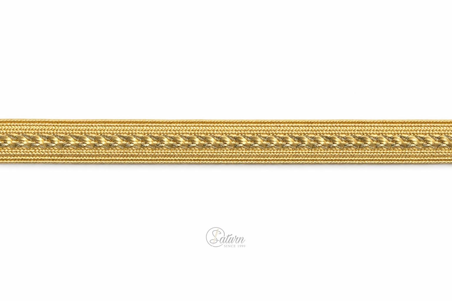 Banda decorativa aurie 2,3 cm – pasmanterie eleganta cu fir metalizat/la metru