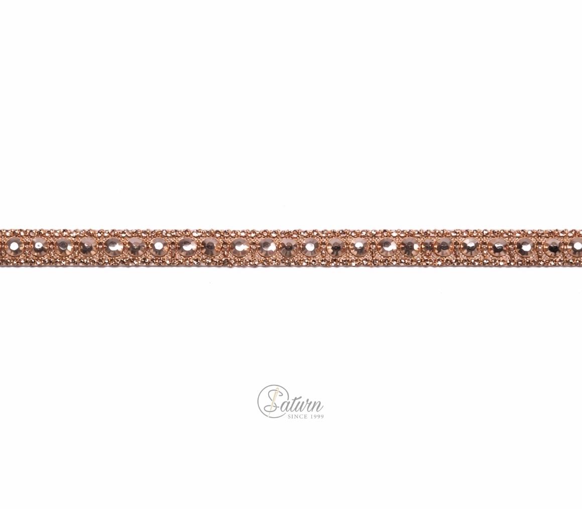 Strasuri autoadezive la metru 1,5 cm – banda decorativa cu cristale pentru haine si accesorii