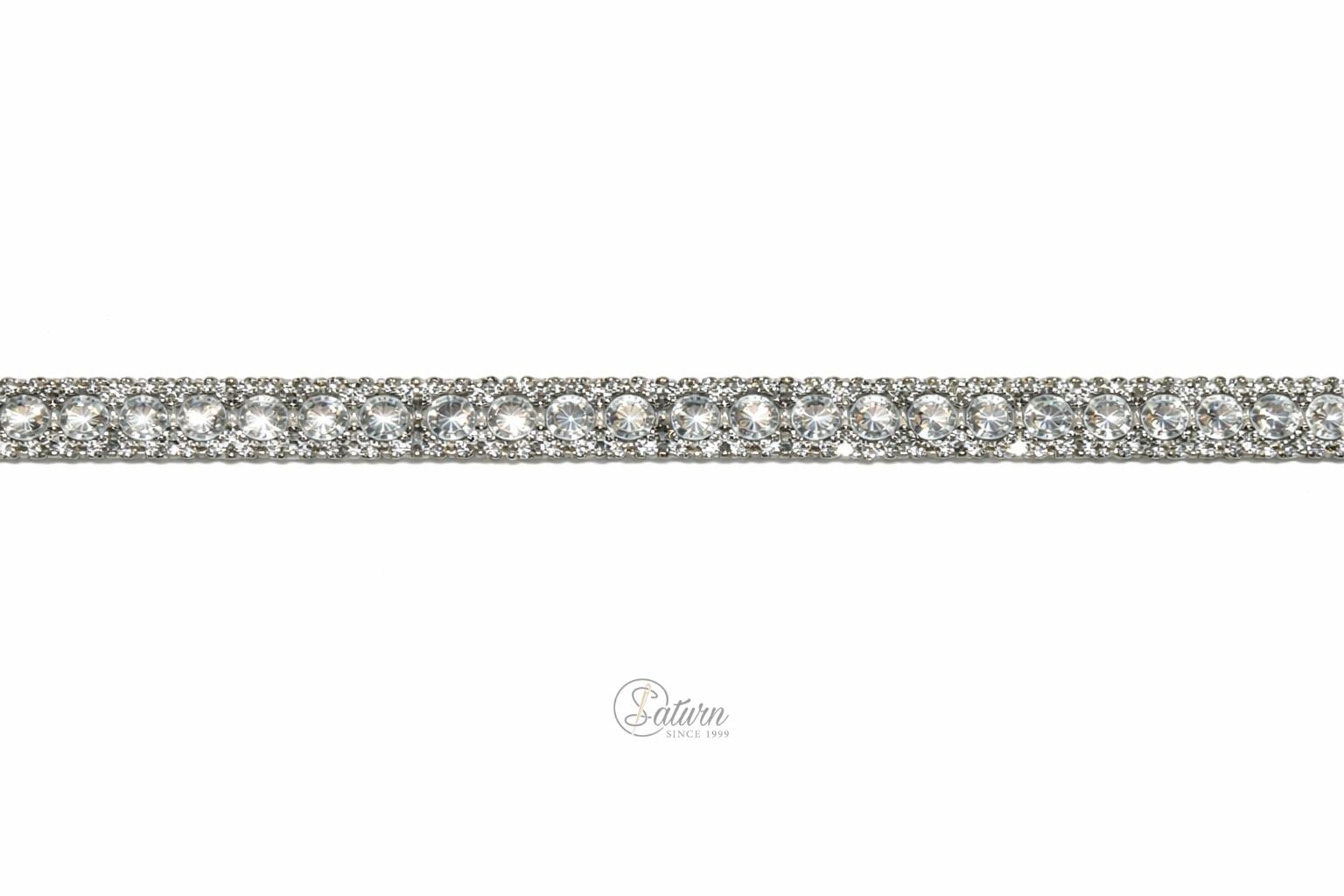 Strasuri autoadezive la metru 1,5 cm – banda decorativa cu cristale pentru haine si accesorii