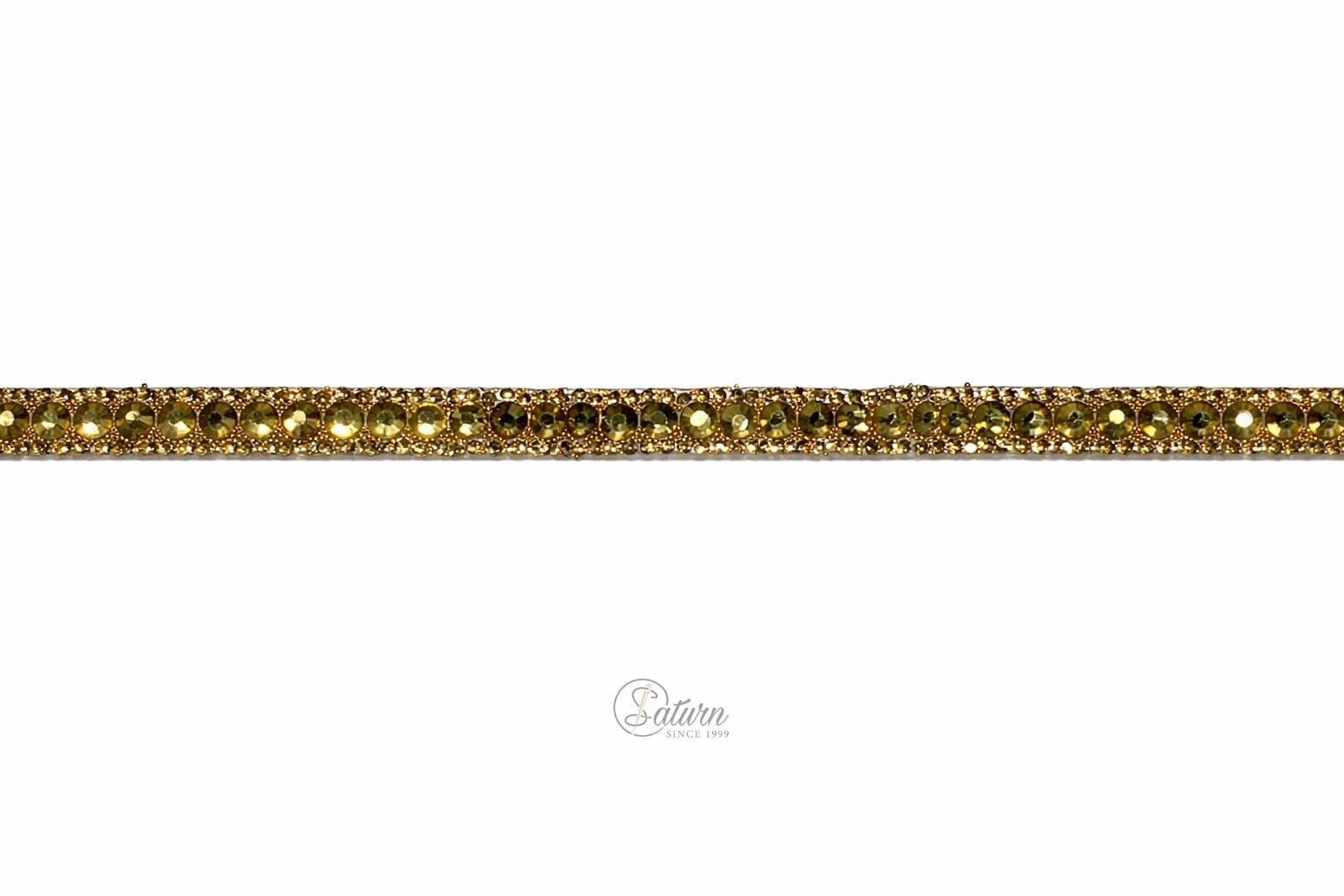 Strasuri autoadezive la metru 1,5 cm – banda decorativa cu cristale pentru haine si accesorii