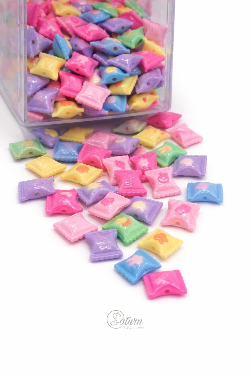 Margele bomboane colorate 2 cm set 350 buc pentru bratari si coliere accesorii handmade