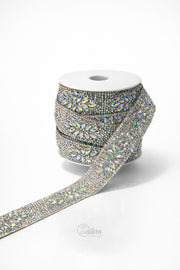 Strasuri decorative (la metru) 2.5cm – banda eleganta cu cristale pentru aplicatii premium