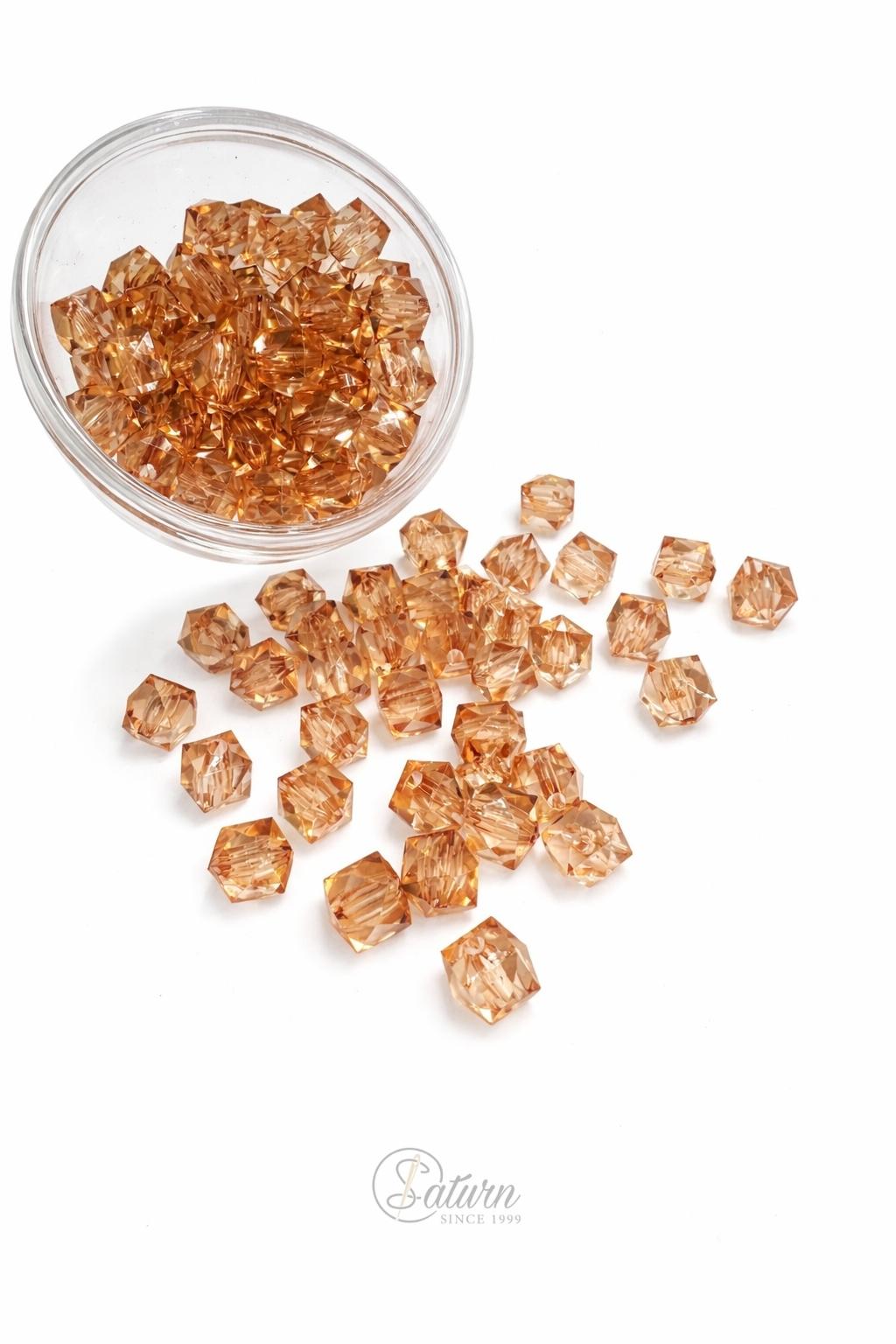 Perle de cusut 10 mm patrate  – margele decorative, 500 g/punga, diverse culori