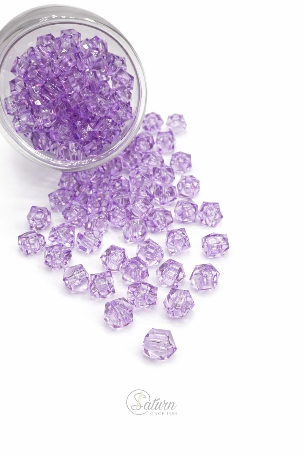 Perle de cusut 10 mm patrate  – margele decorative, 500 g/punga, diverse culori