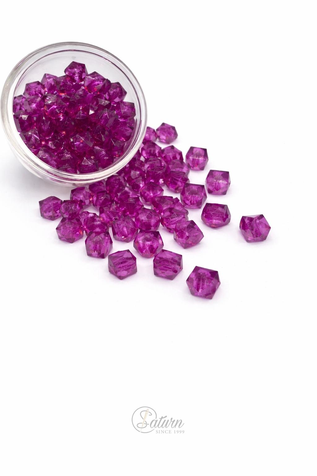 Perle de cusut 10 mm patrate  – margele decorative, 500 g/punga, diverse culori