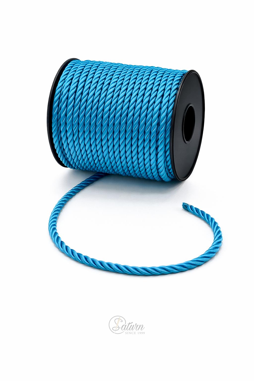 Snur Rasucit din Poliester 4 mm – Rola 25 m – Accesoriu Decorativ Textil