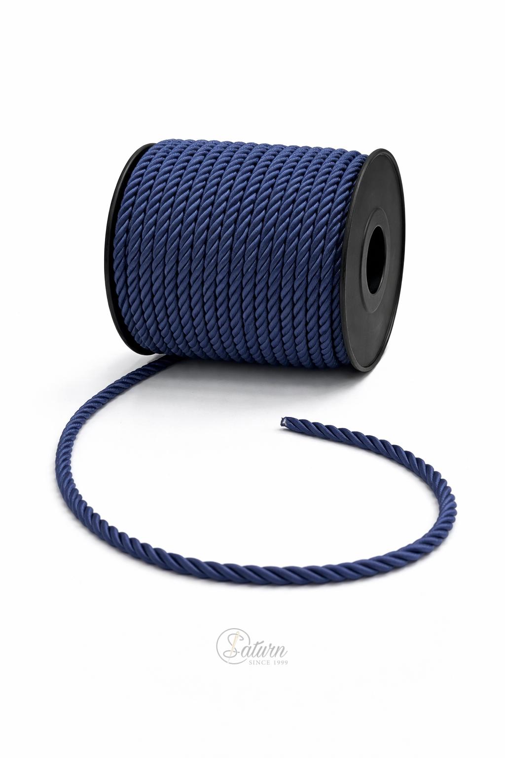 Snur Rasucit din Poliester 4 mm – Rola 25 m – Accesoriu Decorativ Textil