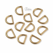 Set 100 Inele D Metalice Aurii pentru Corset,1,3cm  Lacing și Marochinarie – D-Rings Cusut, Accesorii Textile Premium