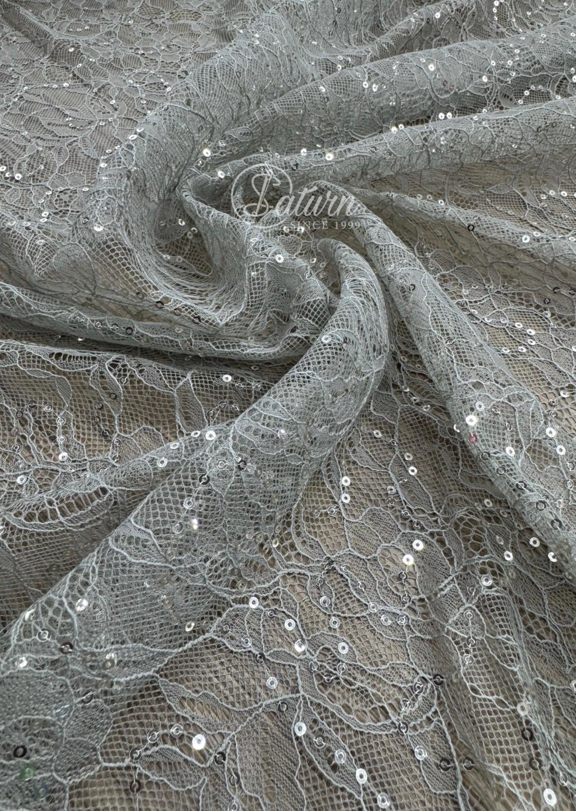 Dantela cu paiete, latime 150 cm, material elegant la metru pentru rochii si ocazii speciale