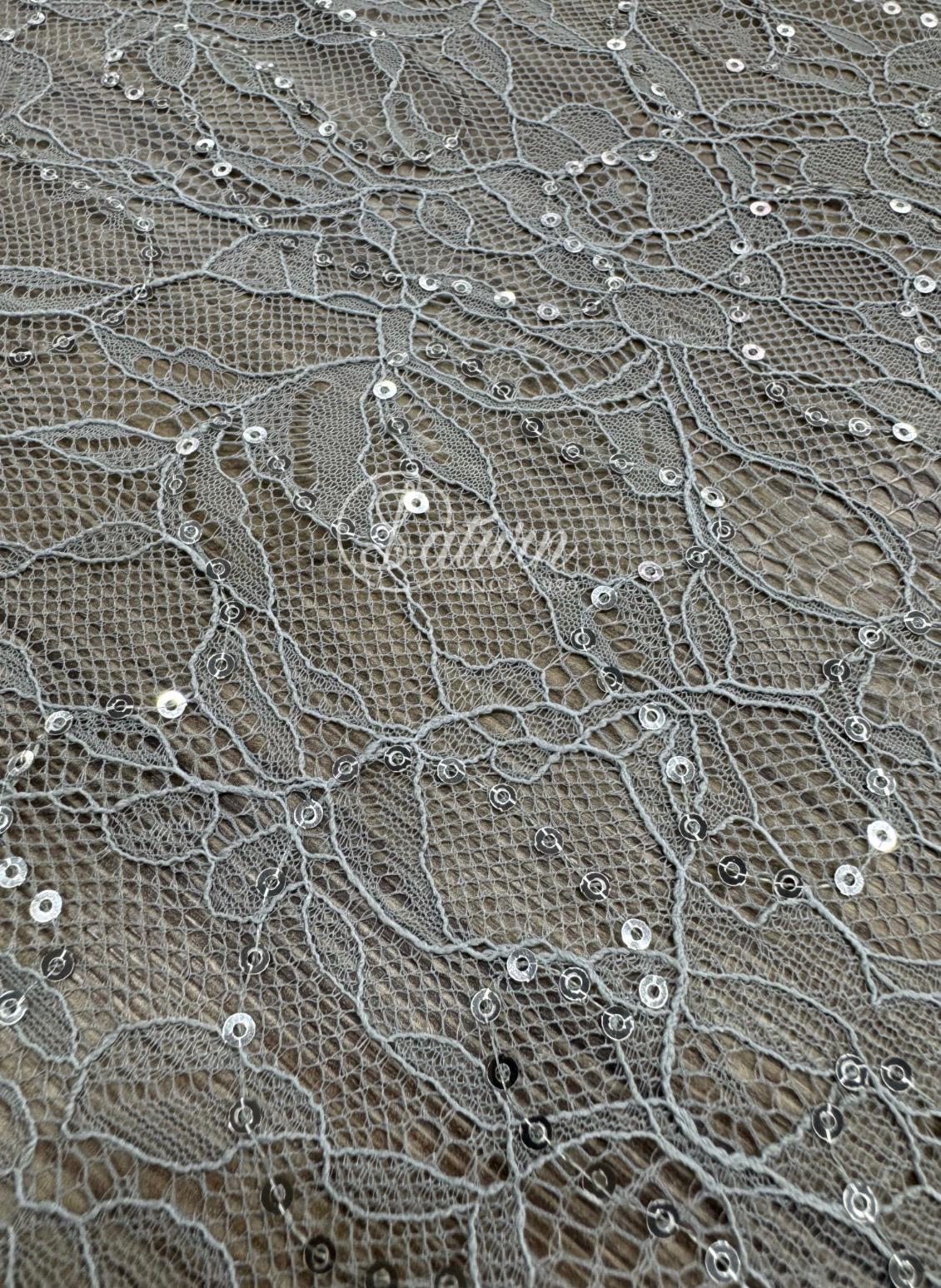 Dantela cu paiete, latime 150 cm, material elegant la metru pentru rochii si ocazii speciale
