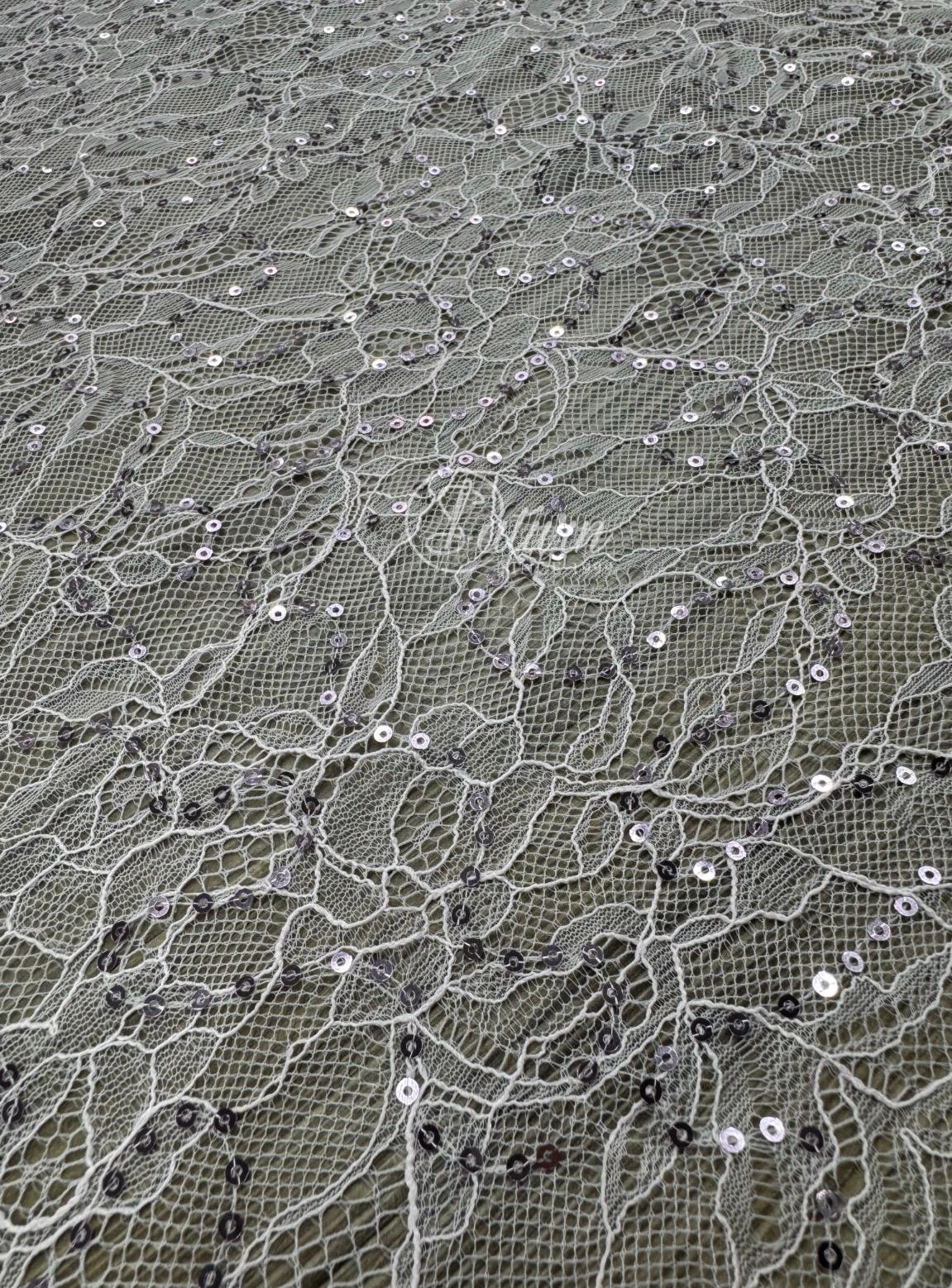 Dantela cu paiete, latime 150 cm, material elegant la metru pentru rochii si ocazii speciale