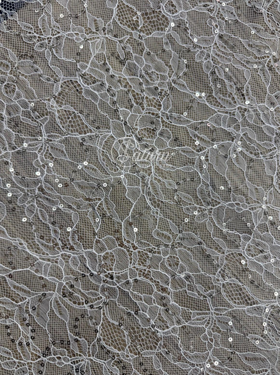 Dantela cu paiete, latime 150 cm, material elegant la metru pentru rochii si ocazii speciale