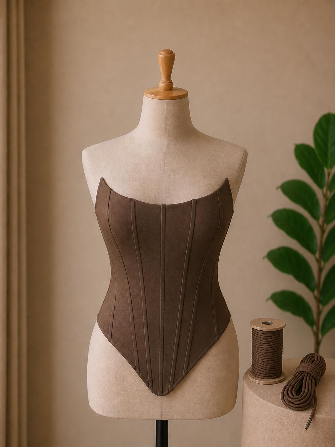 Corset elegant cu snur inclus si croiala ce evidentiaza talia M30