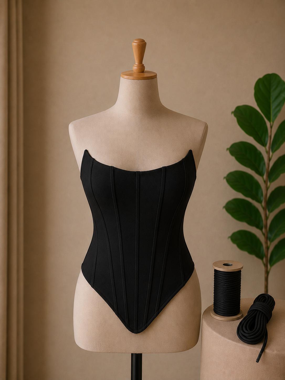 Corset elegant cu snur inclus si croiala ce evidentiaza talia M30