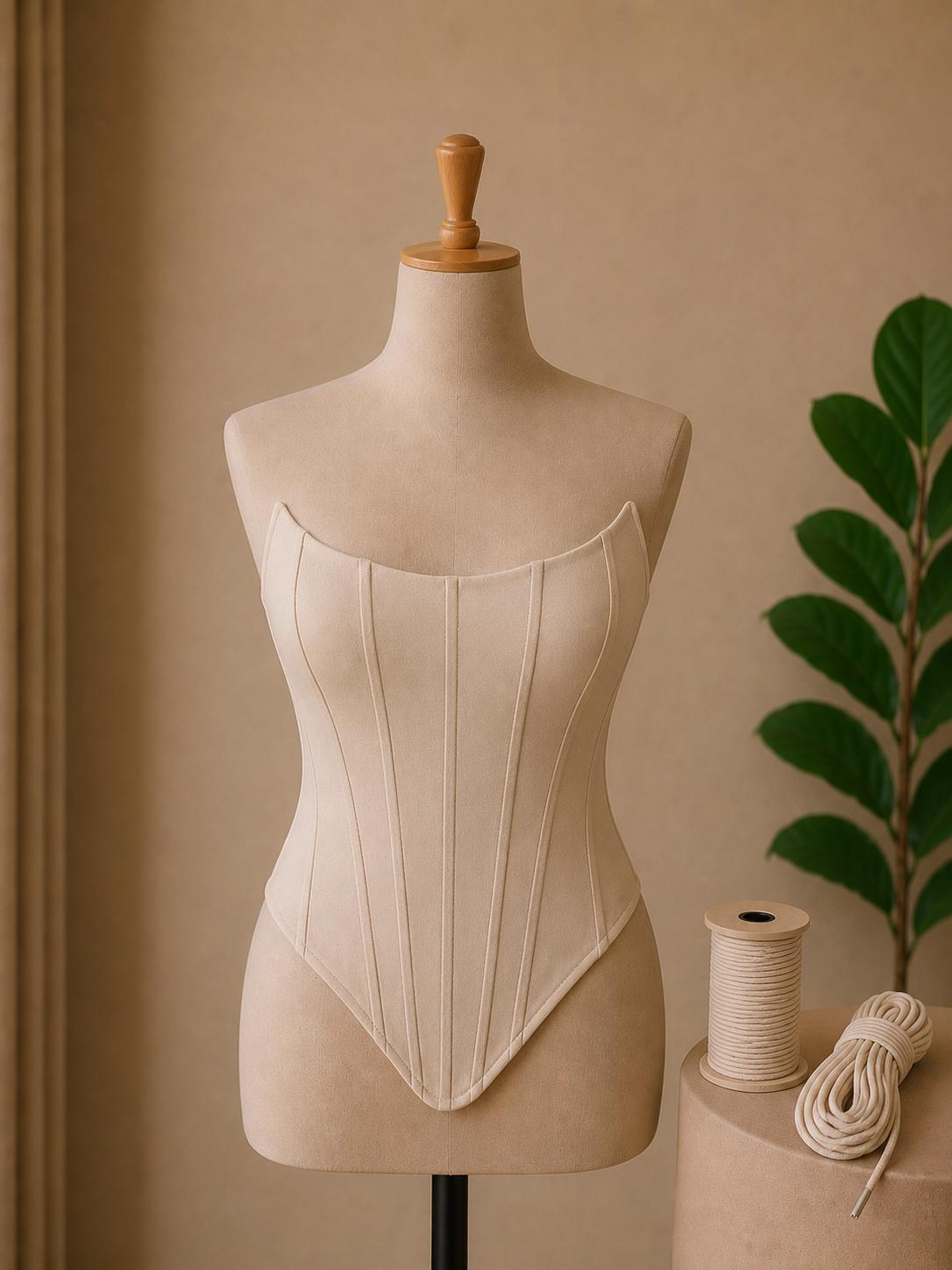 Corset elegant cu snur inclus si croiala ce evidentiaza talia M30