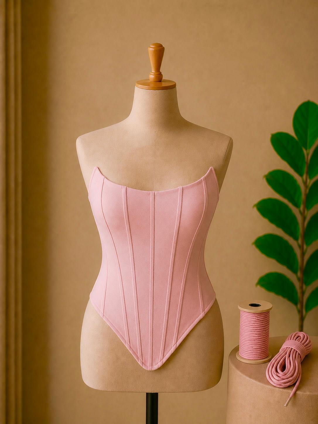 Corset elegant cu snur inclus si croiala ce evidentiaza talia M30