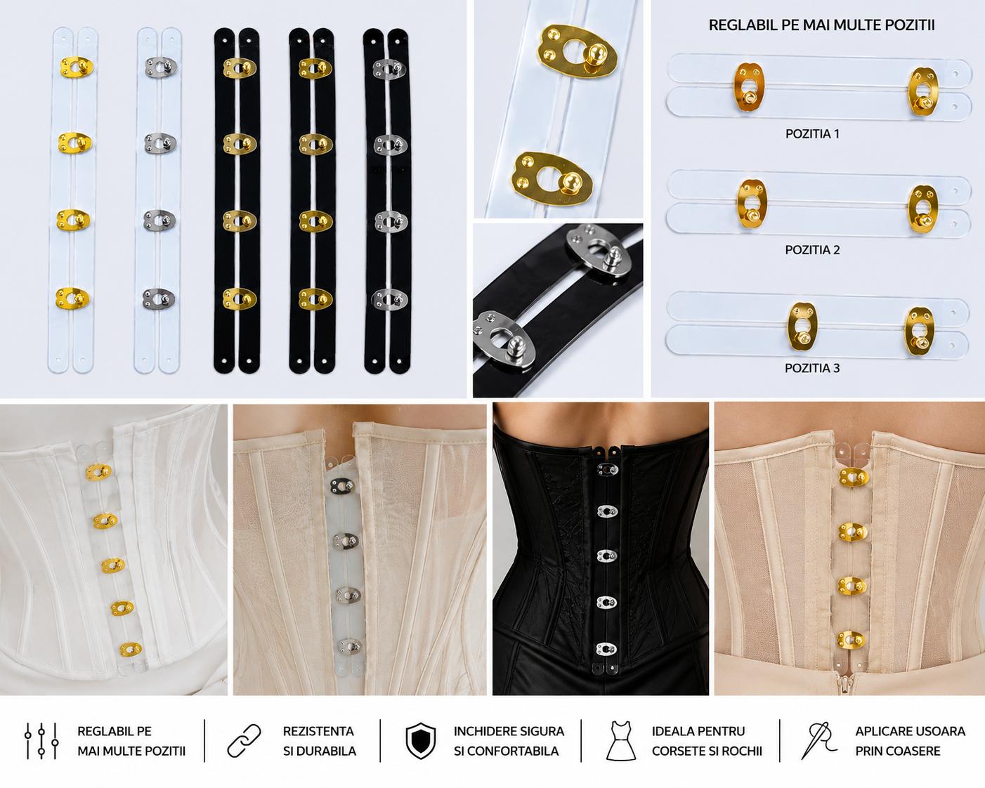 Inchizatori metalici cu bride pentru Corsete #9098