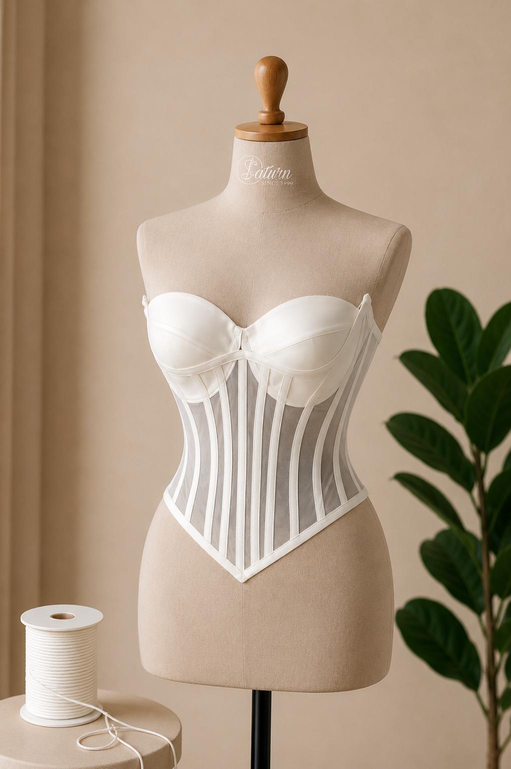Corset dama cu cupe si decolteu sweetheart M7