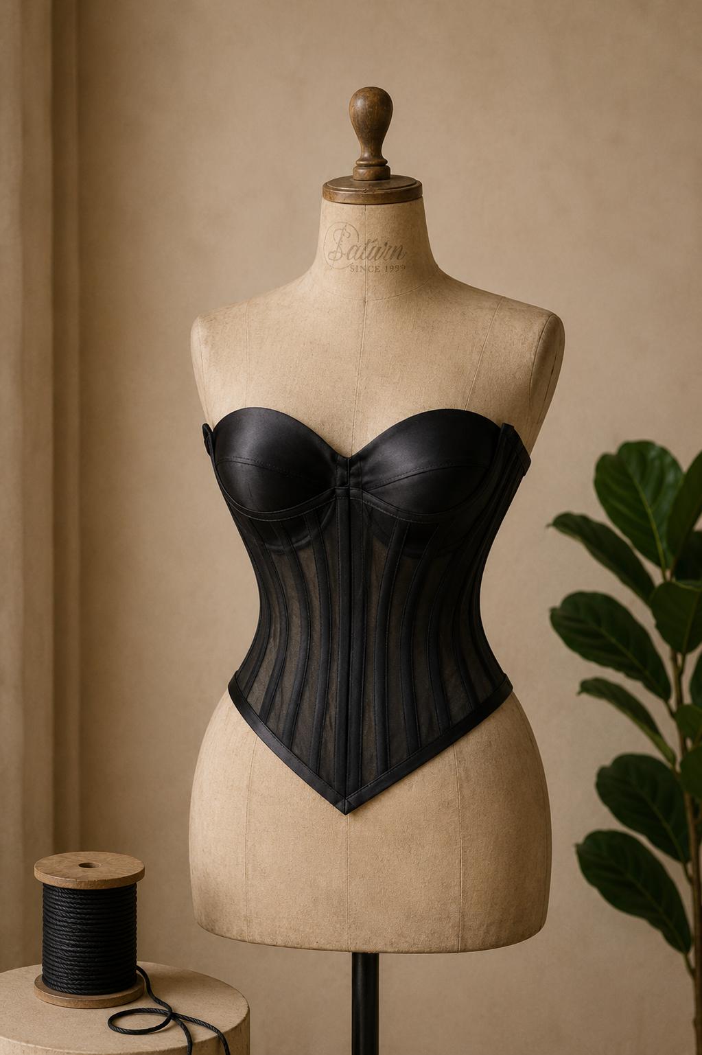 Corset dama cu cupe si decolteu sweetheart M7