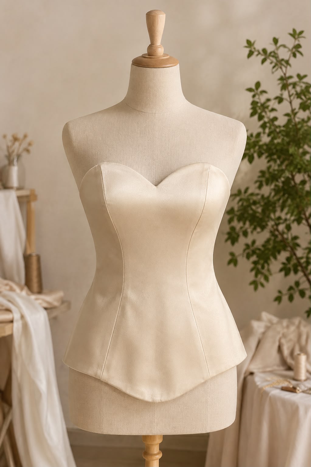 Corset tafta satinata dama fara bretele cu decolteu sweetheart – model M37