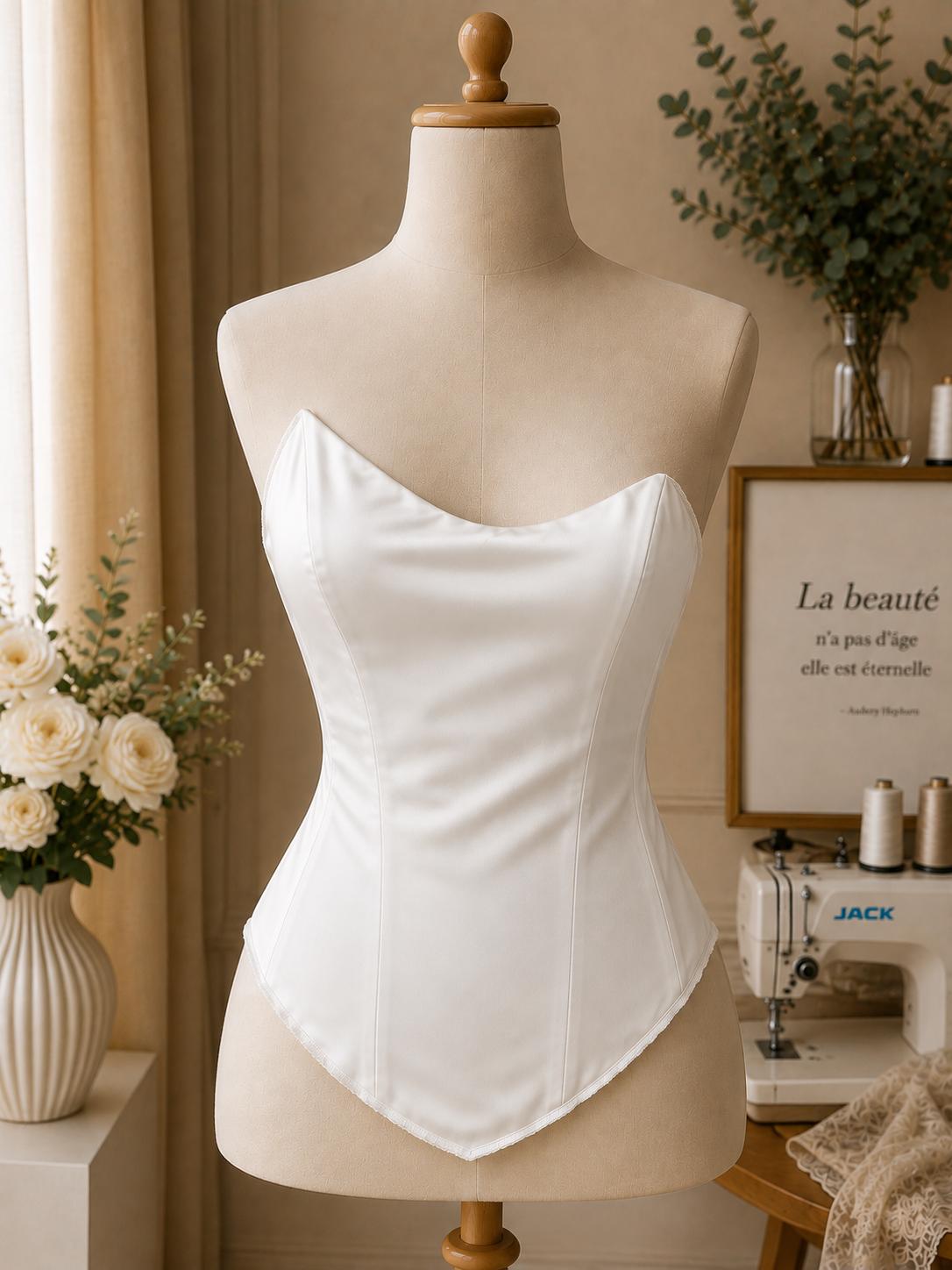 Corset  din Satin cu Decolteu   – Elegant pentru Rochii și Ținute de Ocazie M46