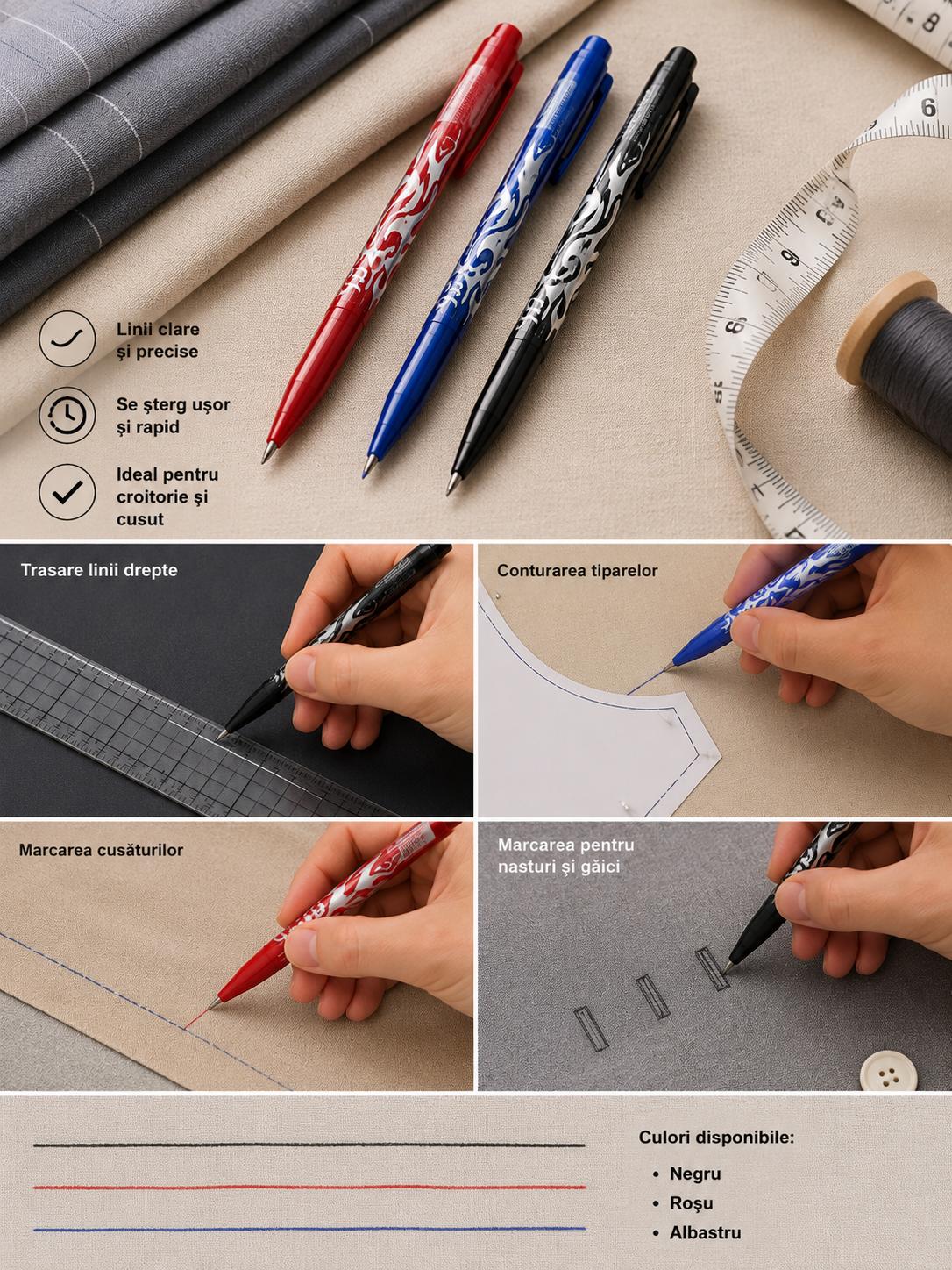 Marker pentru Croitorie si Textile, pentru Trasare si Marcare Material
