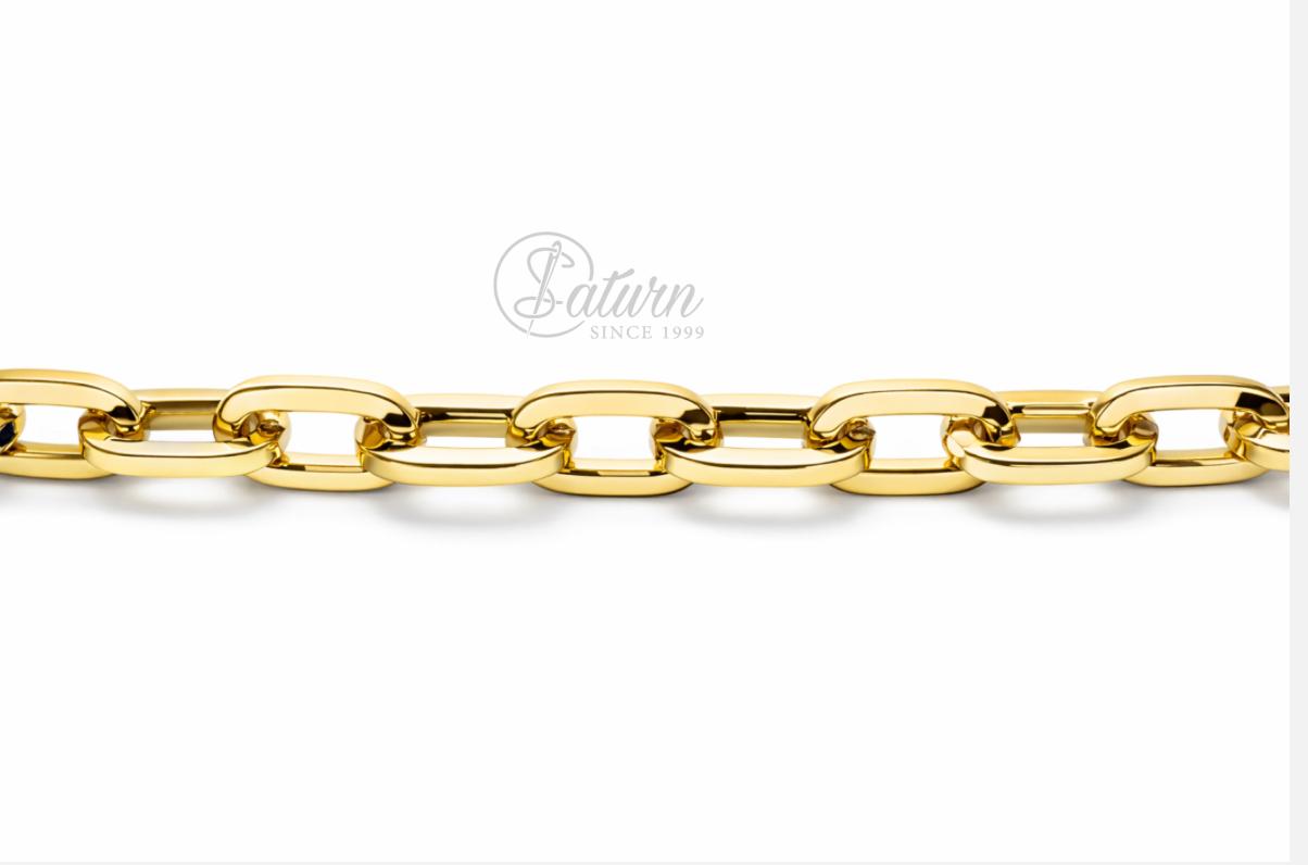 Lant Metalic C-40 Auriu 10,5×17,5 mm – la metru |Lant decorativ pentru genti, accesorii si bijuterii