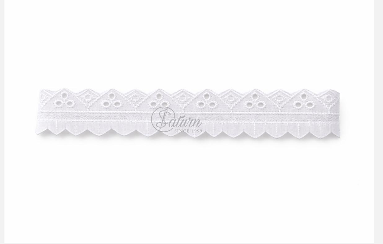 Dantela din bumbac 2 cm – rola 15 yards (13.7 m), dantela decorativa pentru croitorie