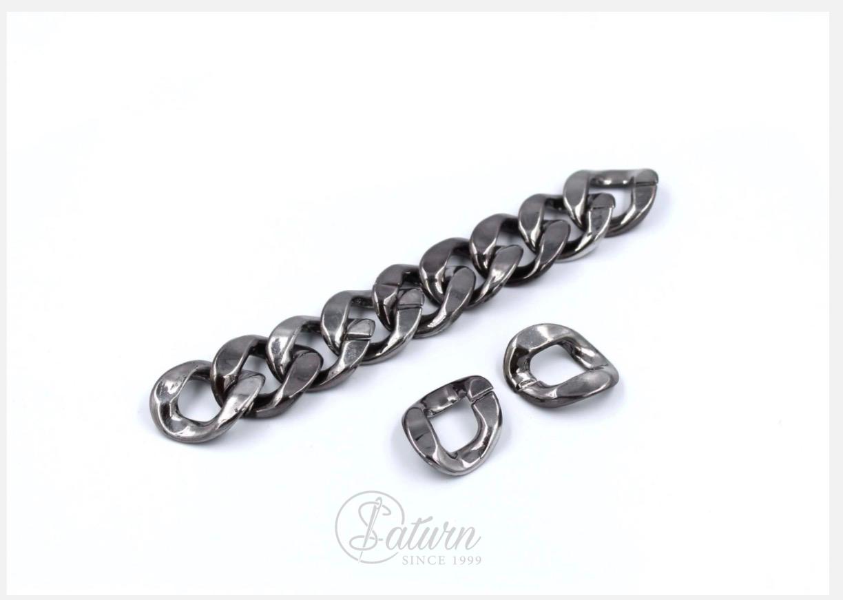 Zale Lant din Plastic 3.5 cm – Set 100 Bucati, Aurii si Argintii pentru Bijuterii si Accesorii