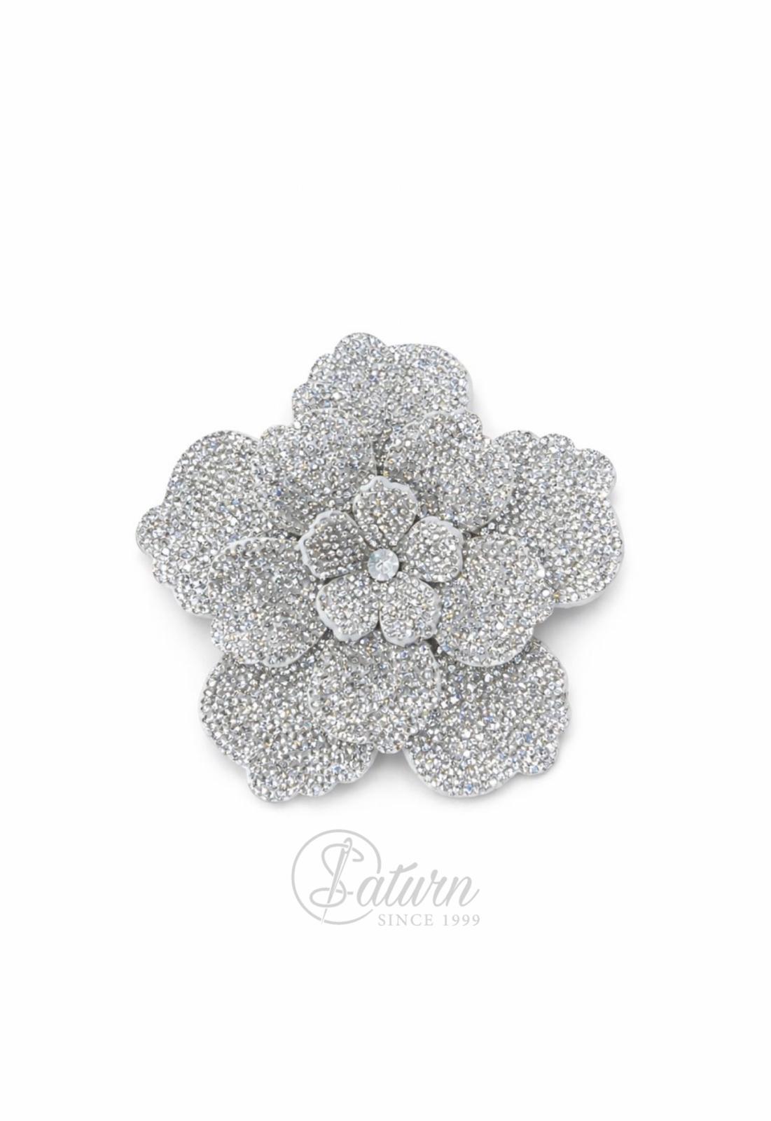 Floare Decorativa din Stras pentru Cusut – Model SCH01, 11 cm
