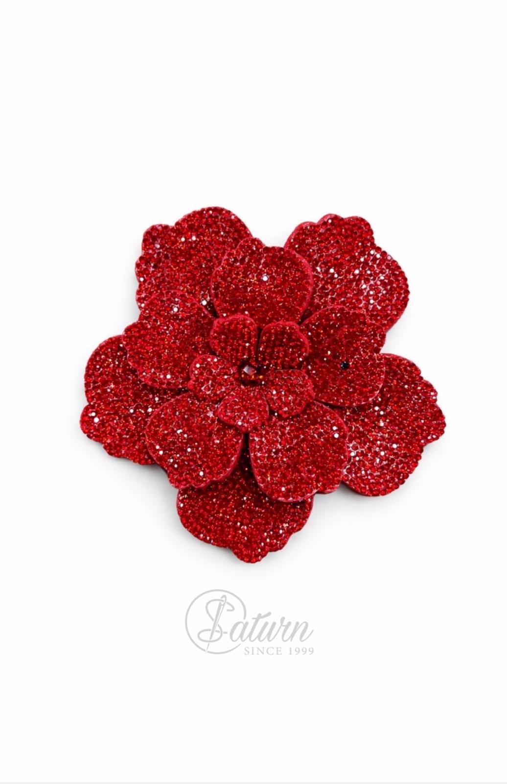 Floare Decorativa din Stras pentru Cusut – Model SCH01, 11 cm