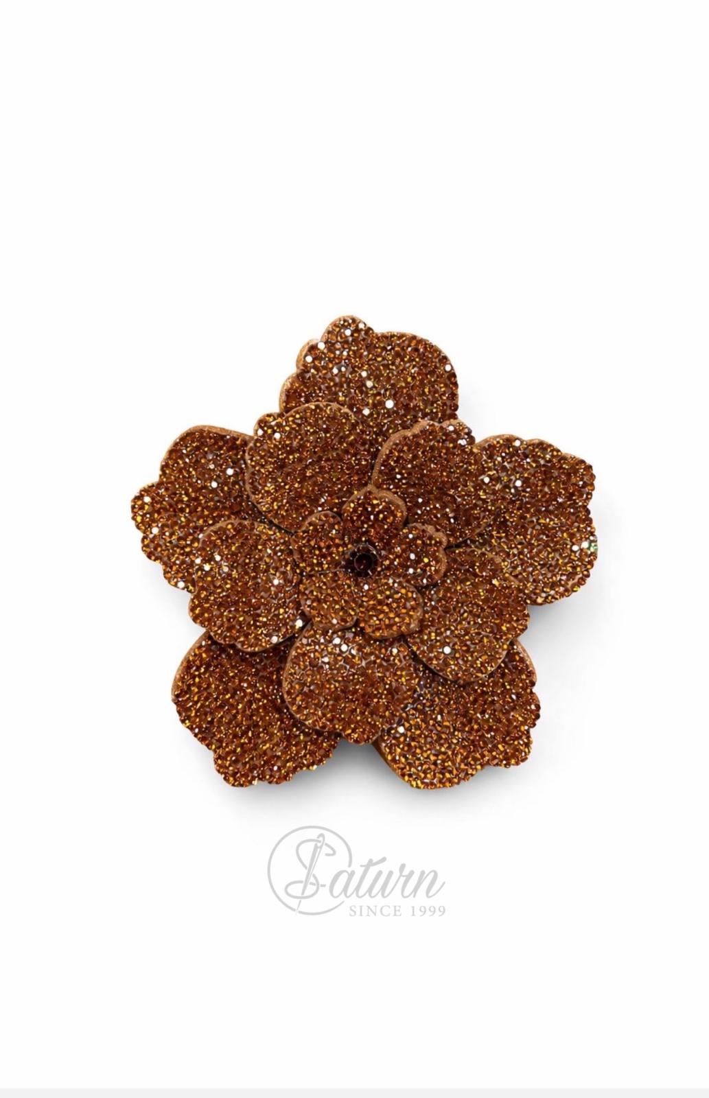 Floare Decorativa din Stras pentru Cusut – Model SCH01, 11 cm