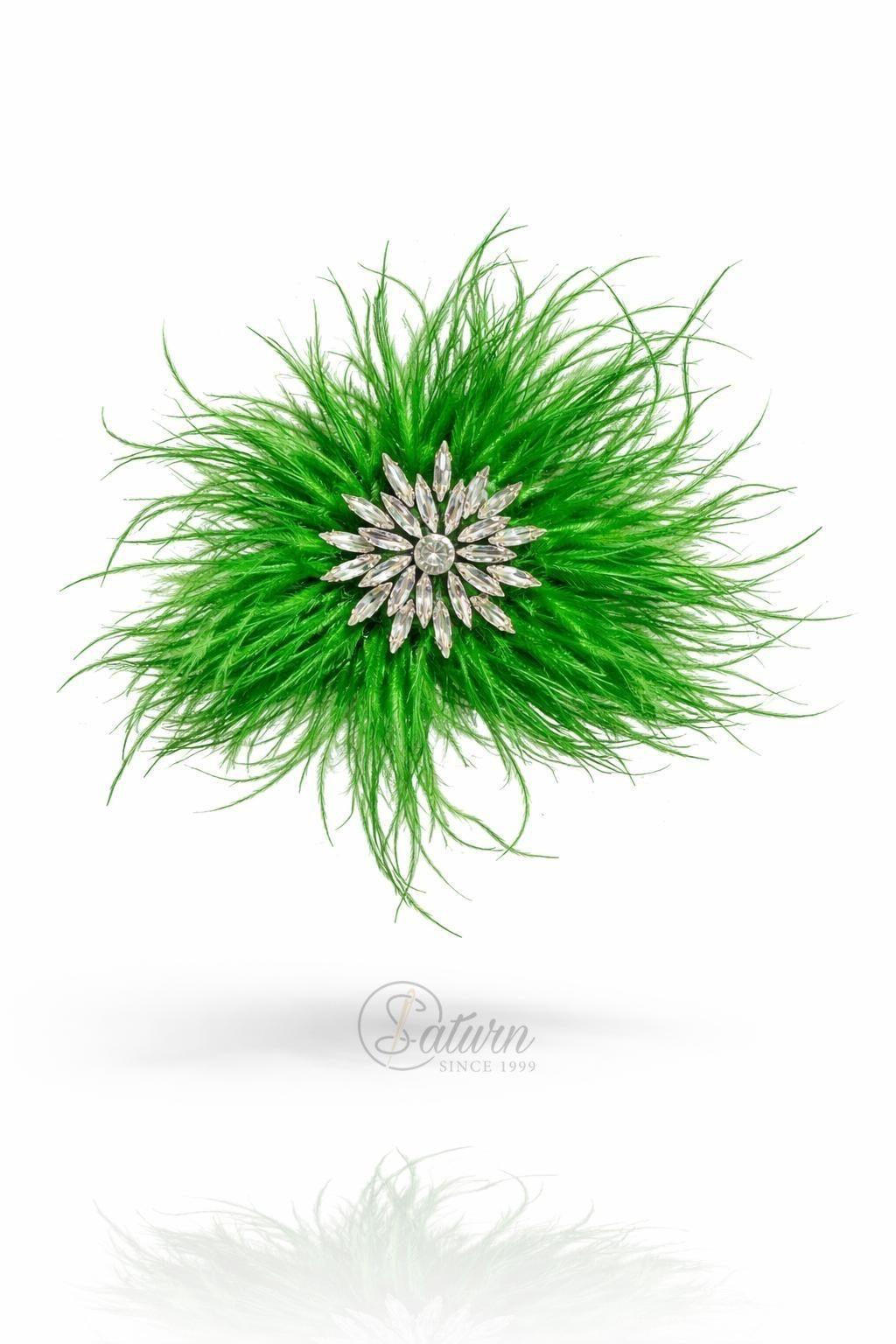 Brosa  Decorativa Din Pene De Strut  15cm – Accesorii Elegante Pentru Tinute Speciale