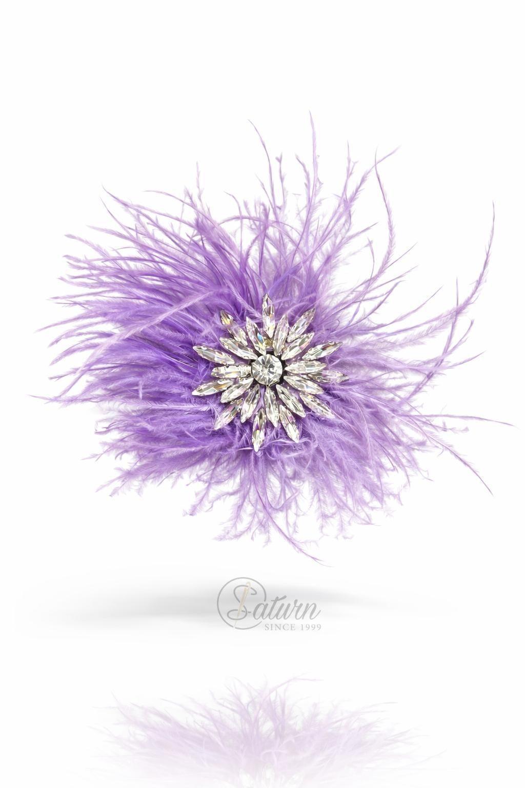 Brosa  Decorativa Din Pene De Strut  15cm – Accesorii Elegante Pentru Tinute Speciale