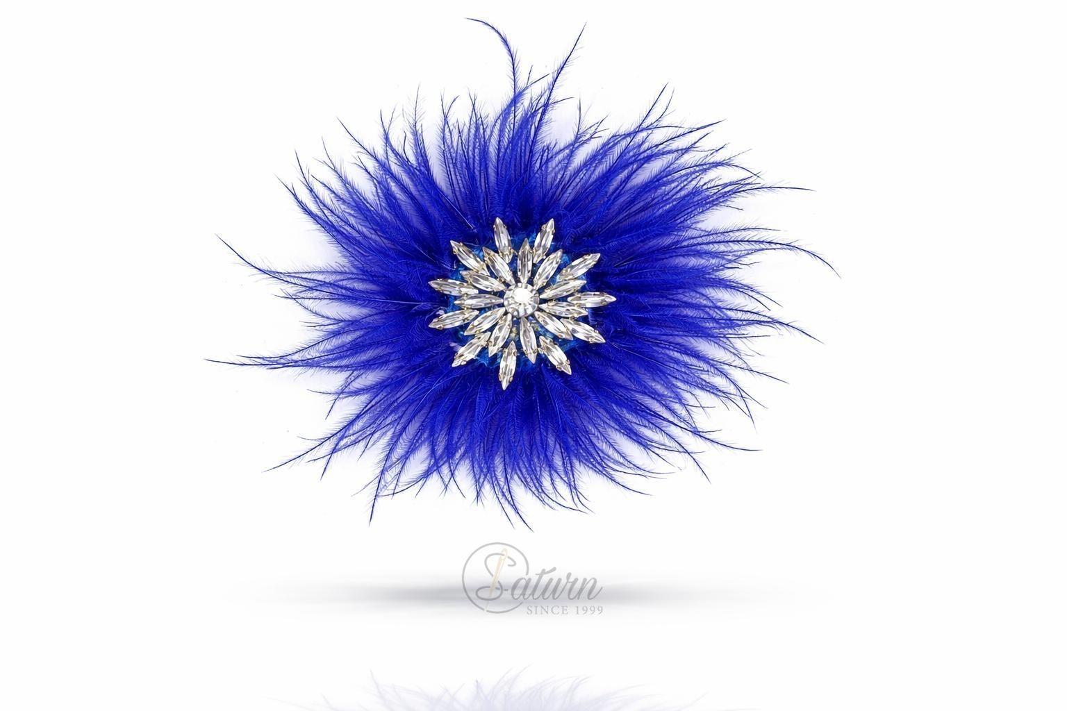 Brosa  Decorativa Din Pene De Strut  15cm – Accesorii Elegante Pentru Tinute Speciale