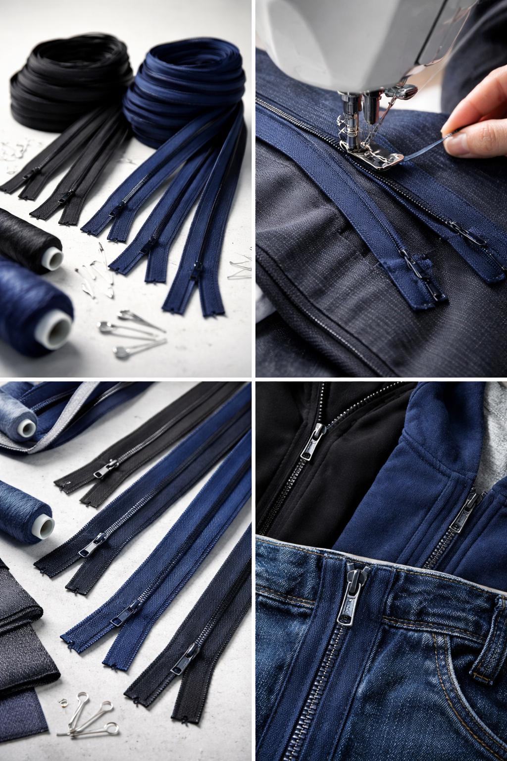 Fermoar De Plastic 20 Cm Fix TIP 4 Negru / Bleumarin (100 Bucati/Pachet)