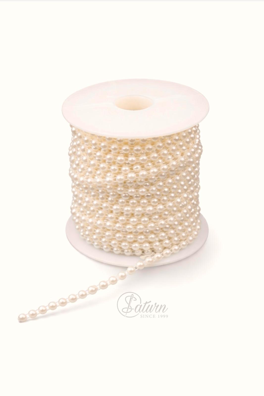 Jumatati de perle pe sirag 4mm(25 yards / 22.8 metri rola)