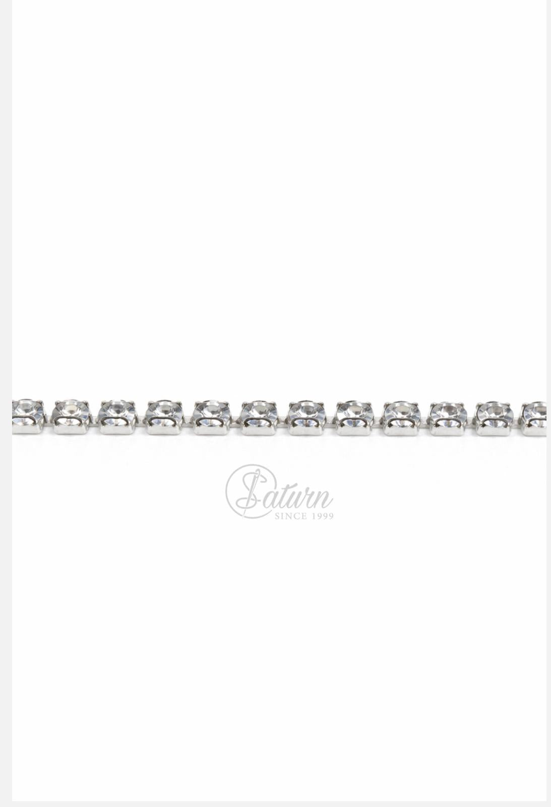 Lant Decorativ cu Strasuri la Metru – Auriu si Argintiu pentru Rochii si Accesorii