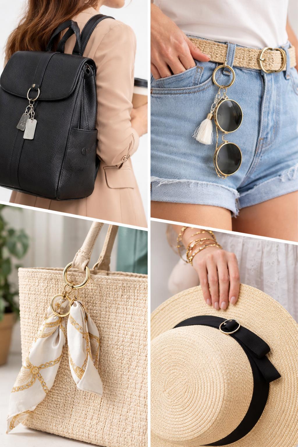 Carabina metalica in forma D – Catarama tip D-Ring pentru genti, curele, brelocuri si accesorii (auriu, argintiu, negru)