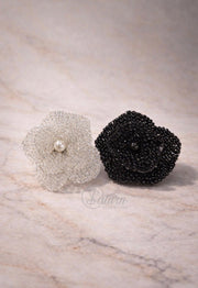 Floare cu margele si perla 5cm– accesoriu elegant handmade