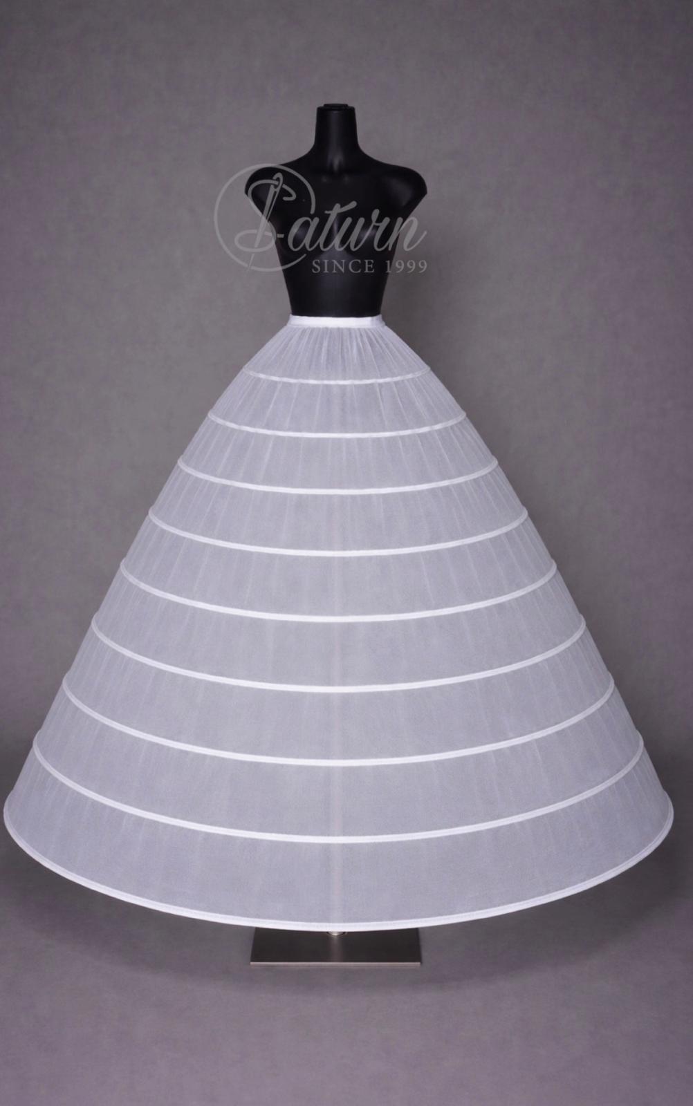 Crinolina rochie 110x290/110x220 cm, 1–9 cercuri – jupon cu cerc pentru rochii de mireasa și gala