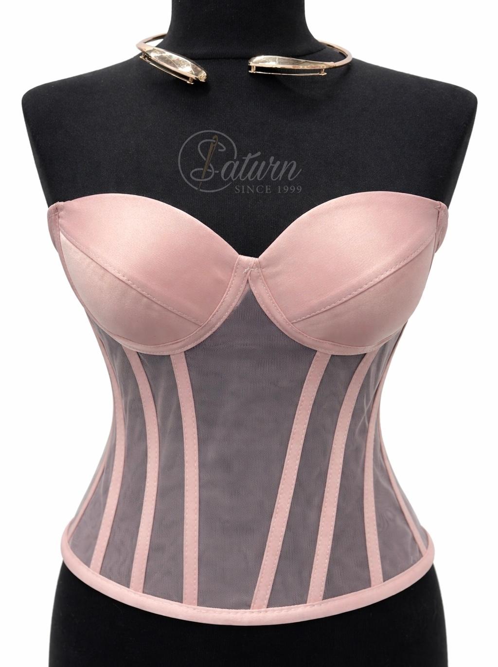 Corset Modelator Cu Cupe, Material Satin M1