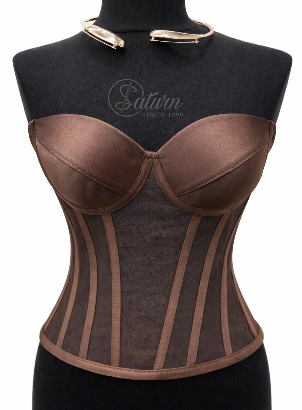 Corset Modelator Cu Cupe, Material Satin M1