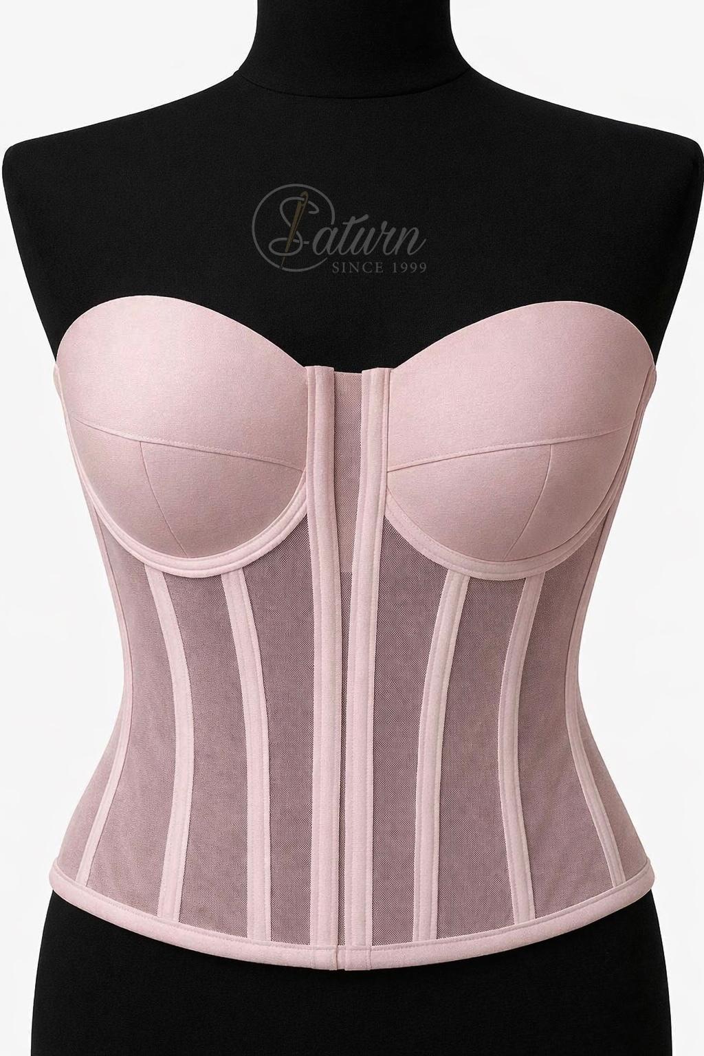 Corset Modelator Cu Cupe, Material Satin M1