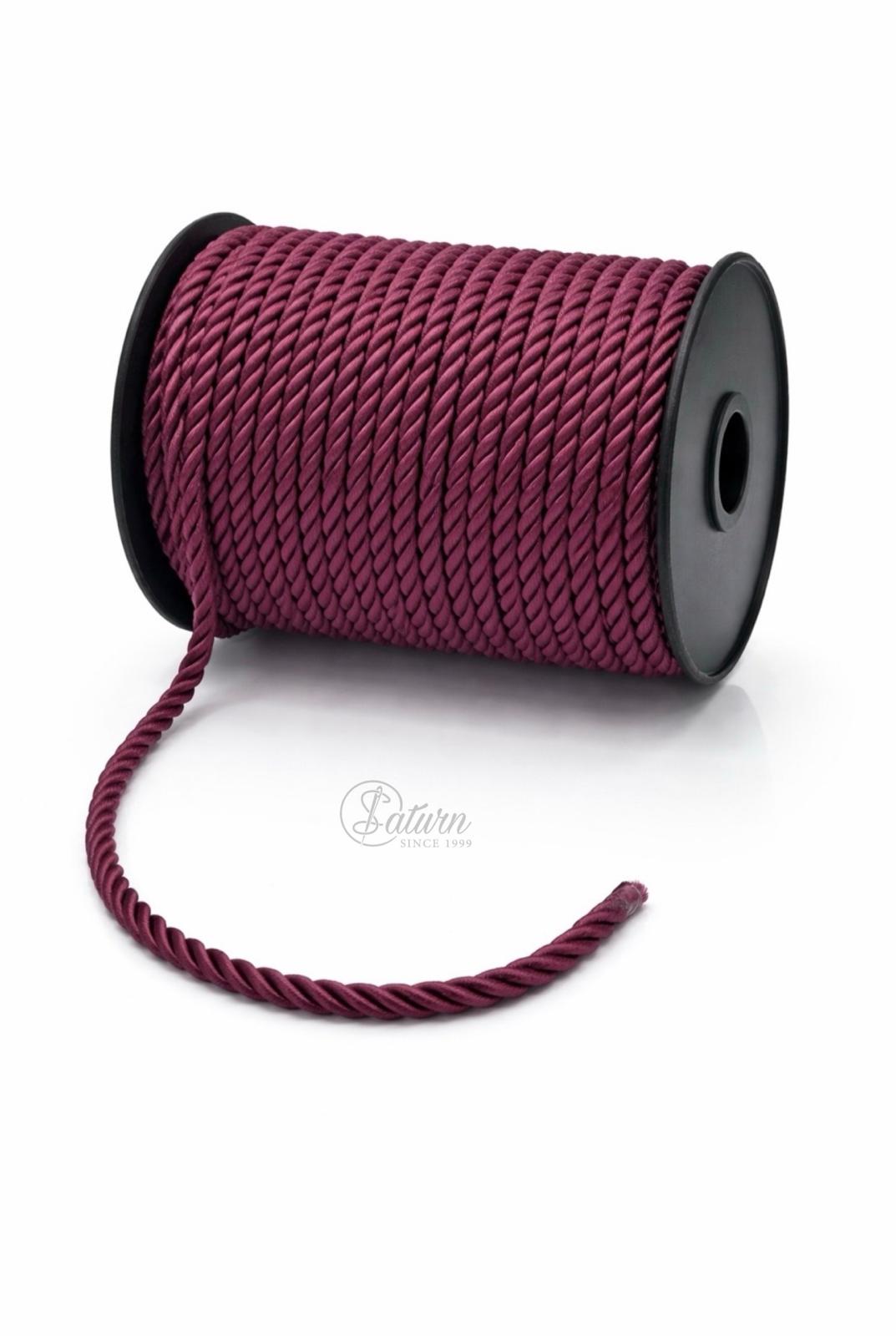 Snur Rasucit din Poliester 6 mm – Rolă 25 m – Accesoriu Decorativ Textil